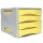 Cassettiera Keep Colour Pastel - 25x32 cm - cassetti 5 cm - grigio/giallo - Arda