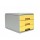 Mini cassettiera Keep Colour Pastel - 17x25,4x17,7 cm - grigio/giallo - Arda