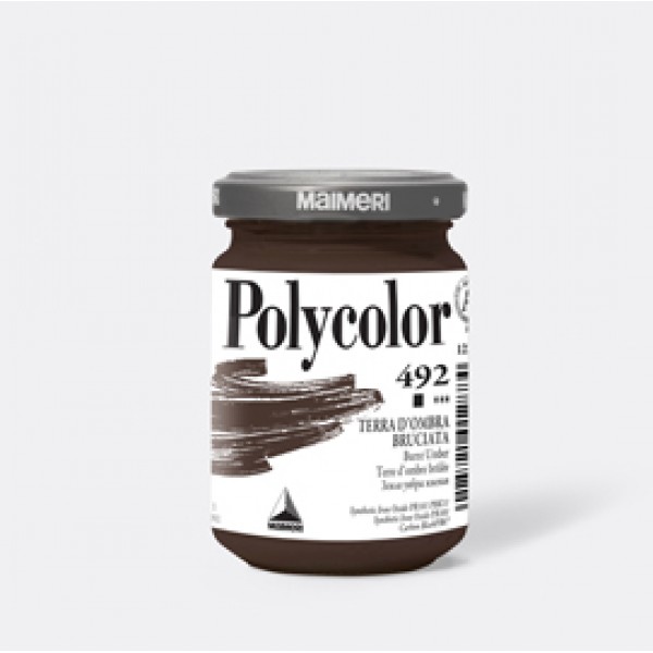 Colore vinilico Polycolor - 140 ml - terra d'ombra bruciata - Maimeri