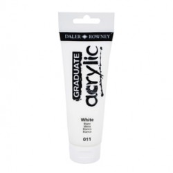 Colore acrilico fine Graduate - 120 ml - bianco - Daler Rowney