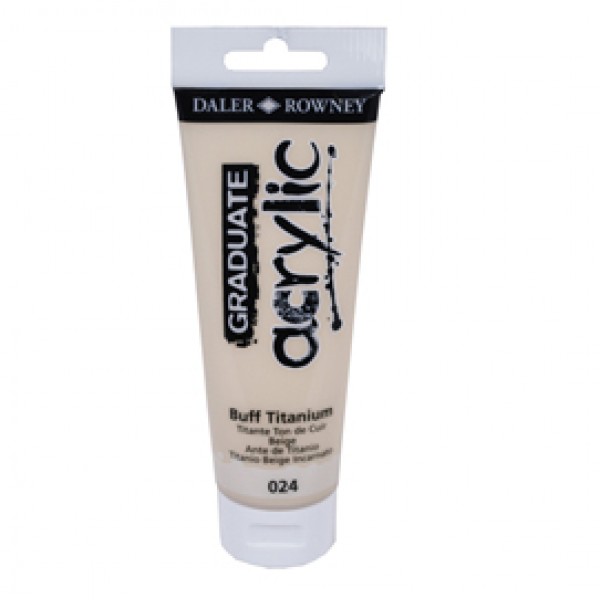 Colore acrilico fine Graduate - 120 ml - titanium buff - Daler Rowney Colore acrilico fine Graduate - 120 ml - titanium buff - Daler Rowney