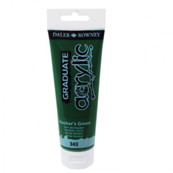 Colore acrilico fine Graduate - 120 ml - verde Hooker - Daler Rowney