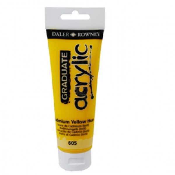 Colore acrilico fine Graduate - 120 ml - giallo cadmio imitazione - Daler Rowney Colore acrilico fine Graduate - 120 ml - giallo cadmio imitazione - Daler Rowney