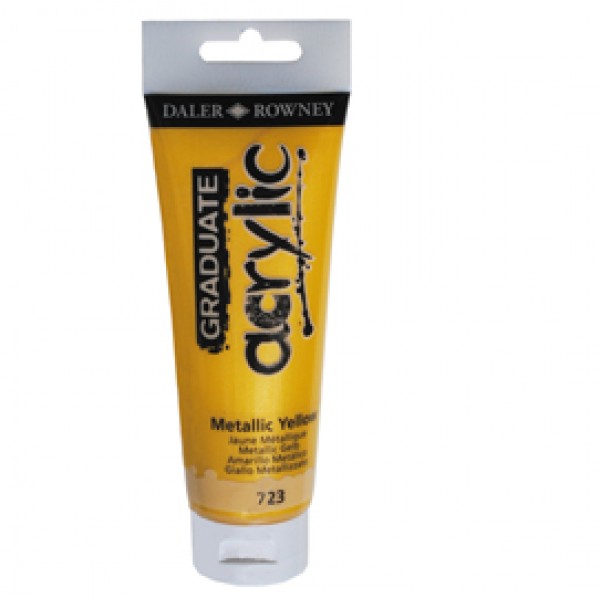 Colore acrilico fine Graduate - 120 ml - giallo metal - Daler Rowney Colore acrilico fine Graduate - 120 ml - giallo metal - Daler Rowney