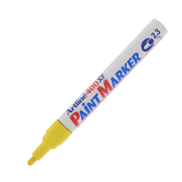 Marcatore perrmanente A 400 - a vernice - punta tonda - 2,3 mm - giallo - Artline Marcatore perrmanente A 400 - a vernice - punta tonda - 2,3 mm - giallo - Artline