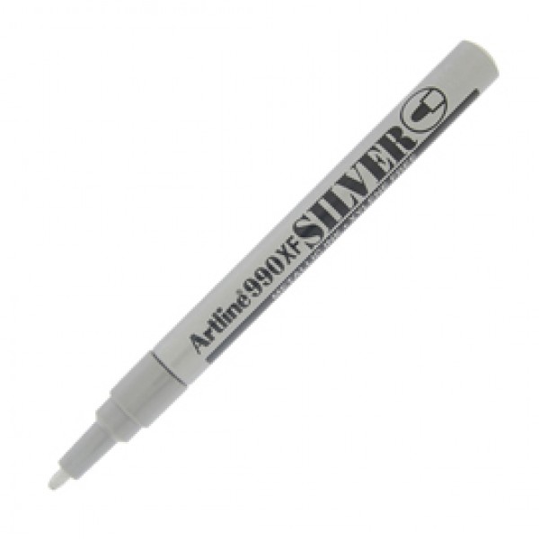 Marcatore permanente A 990 - a vernice - punta tonda fine - 1,2 mm - argento - Artline Marcatore permanente A 990 - a vernice - punta tonda fine - 1,2 mm - argento - Artline