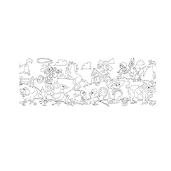 Rotolo creativo adesivo - tema fattoria - 30x400cm - info Rotolo creativo adesivo - tema fattoria - 30x400cm - info