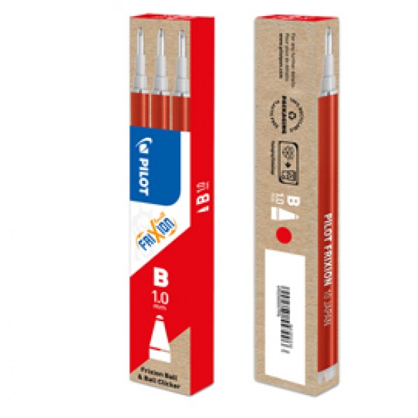 Refill sfera frixionball clicker - punta 1,0mm - rosso - Pilot - conf. 3 pezzi Refill sfera frixionball clicker - punta 1,0mm - rosso - Pilot - conf. 3 pezzi