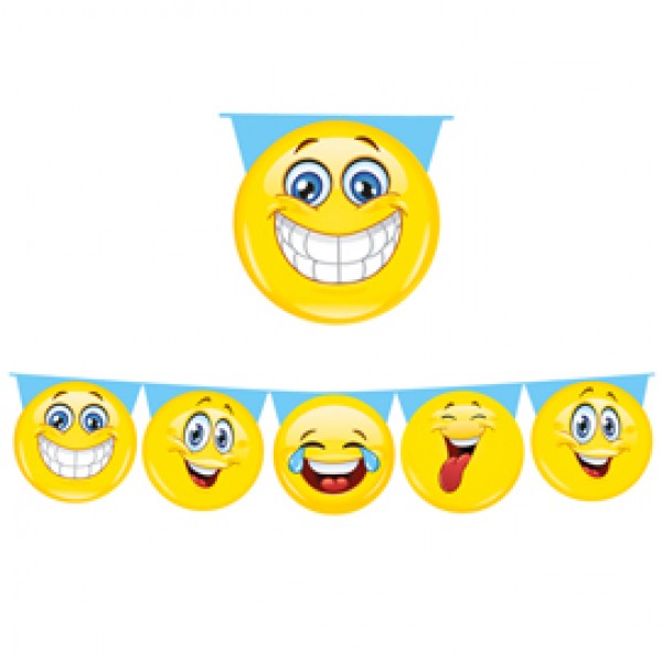 Festone sagomato - emoticons - 6mt - Big Party