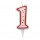 Candelina Zuccherino - numero 1 - H 8.5 cm - Big  party