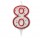 Candelina Zuccherino - numero 8 -  H 8.5 cm - Big  party