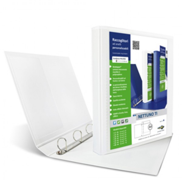 Raccoglitore Nettuno Ti 30 4D - personalizzabile - dorso 3,5 cm - 22x30 cm - A4 - bianco - Sei Rota Raccoglitore Nettuno Ti 30 4D - personalizzabile - dorso 3,5 cm - 22x30 cm - A4 - bianco - Sei Rota