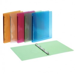 Raccoglitore Lumina - PP - 4 anelli tondi D15 - dorso 2 cm - 22x30 cm - colori assortiti - Favorit