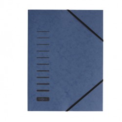 Cartella con elastico - in  cartoncino - A4 - blu - Pagna