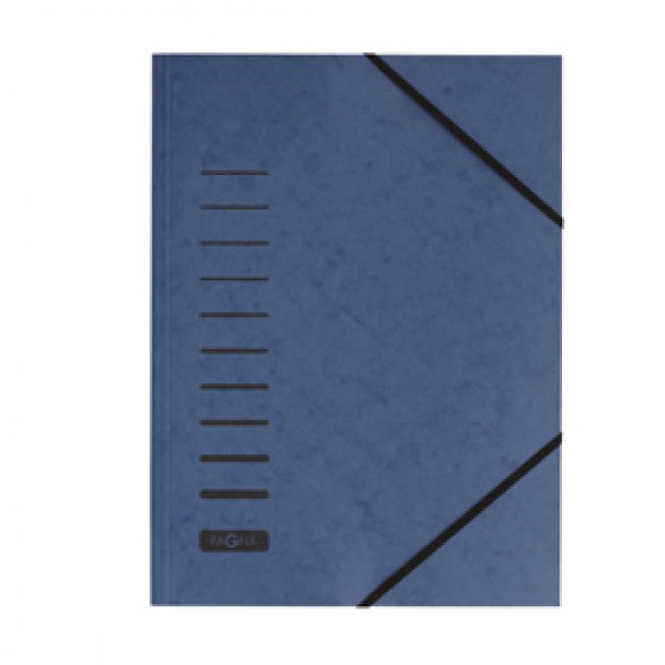 Cartella con elastico - in  cartoncino - A4 - blu - Pagna