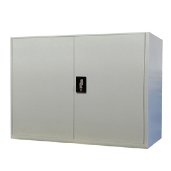 Armadio basso in metallo ad ante battenti - 1 ripiano regolabile - 100x45x100 cm - grigio - Bertesi Armadio basso in metallo ad ante battenti - 1 ripiano regolabile - 100x45x100 cm - grigio - Bertesi