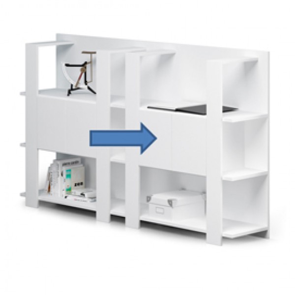 Coppia antine + paretine per libreria Concept - 60x36,8 cm - bianco - Artexport Coppia antine + paretine per libreria Concept - 60x36,8 cm - bianco - Artexport