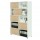 Libreria alta Tetris a 5 ripiani ante scorrevoli - 120x35 x191 cm - bianco/rovere - Artexport