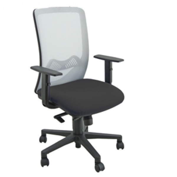 Seduta operativa Nathan NHAT - con braccioli regolabili - nero/bianco - Unisit Seduta operativa Nathan NHAT - con braccioli regolabili - nero/bianco - Unisit