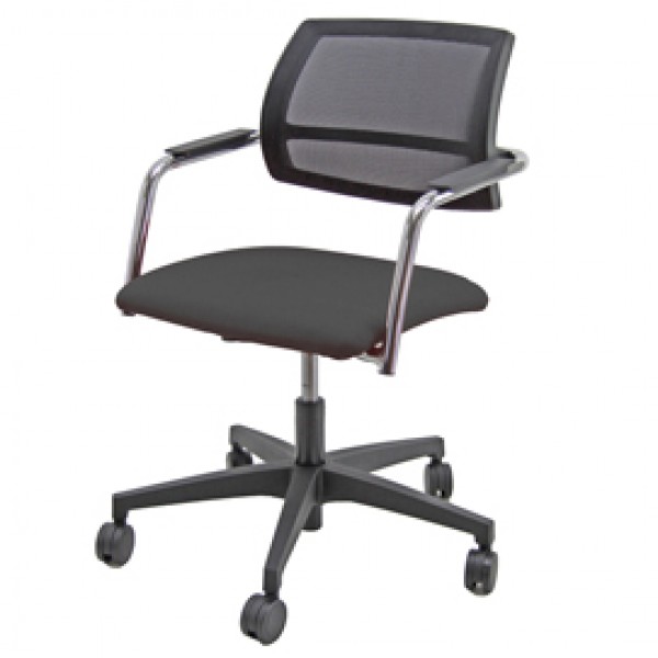 Poltroncina visitatore Lithium LTGN - con braccioli inclusi - nero - Unisit Poltroncina visitatore Lithium LTGN - con braccioli inclusi - nero - Unisit