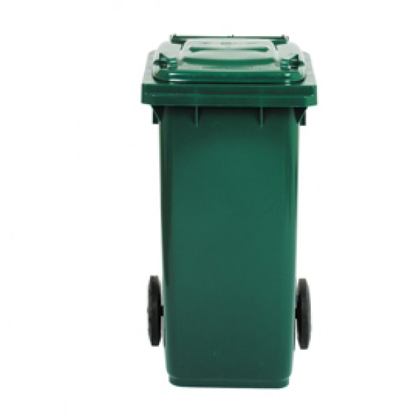 Bidone carrellato - 58x73x107 cm - 240 L - verde scuro - Mobil Plastic Bidone carrellato - 58x73x107 cm - 240 L - verde scuro - Mobil Plastic