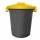 Contenitore portarifiuti Dusty - diametro 36 cm - altezza 45 cm - 25 L - coperchio giallo - Mobil Plastic