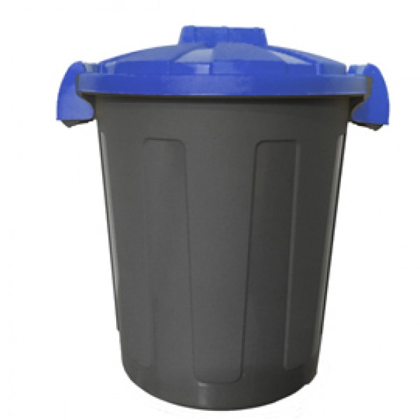 Contenitore portarifiuti Dusty - diametro 36 cm - altezza 45 cm - 25 litri - coperchio blu - Mobil Plastic Contenitore portarifiuti Dusty - diametro 36 cm - altezza 45 cm - 25 litri - coperchio blu - Mobil Plastic