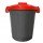 Contenitore portarifiuti Dusty - diametro 36 cm - altezza 45 cm - 25 L - coperchio rosso - nero - Mobil Plastic