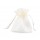 Sacchetti bomboniera Milly - 8,5 x 10 cm - organza - avorio - PNP - conf. 20 pezzi