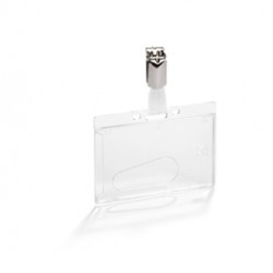 Portabadge rigido - 5,4 x 8,5 cm - Durable - conf. 50 pezzi