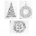 Stencil - foglio A2 - 'NATALE' - Securit - set 3 pezzi