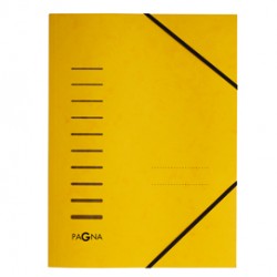 Cartella con elastico - in cartoncino - A4 - giallo - Pagna