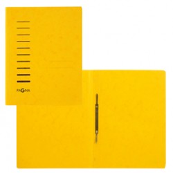 Cartella con pressino - cartone - A4 - giallo - Pagna