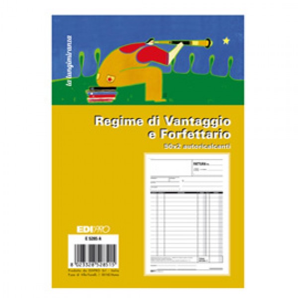 Blocco fattura contribuenti min/forfett. - 22x14,8 - 50x2 fogli autoric. - E5285A - EdiPro Blocco fattura contribuenti min/forfett. - 22x14,8 - 50x2 fogli autoric. - E5285A - EdiPro