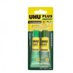 Colla bicomponente Plus 90 min - 30ml (2x15ml) - trasparente - UHU