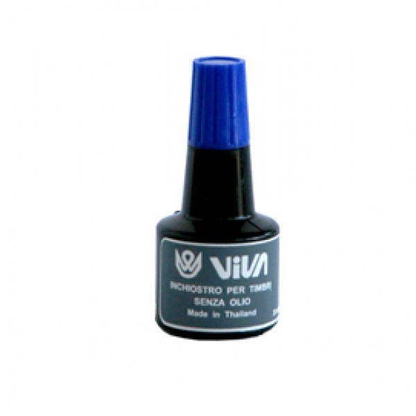 Inchiostro per cuscinetti - a base alcool - 30 gr - blu - Viva Inchiostro per cuscinetti - a base alcool - 30 gr - blu - Viva