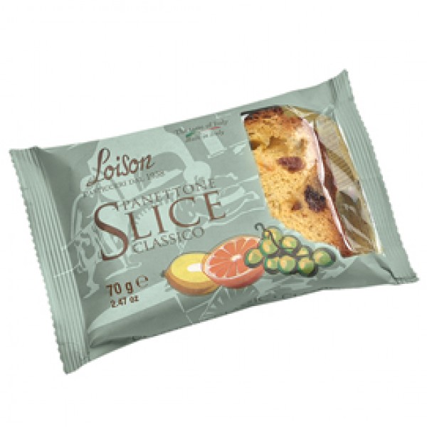 Fetta di panettone classico 80gr - Loison ( Conf. 18 ) - 310 Fetta di panettone classico 80gr - Loison ( Conf. 18 ) - 310