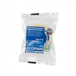 Nastro adesivo Ecophan - 15 mm x 10 mt - in caramella - trasparente - Eurocel