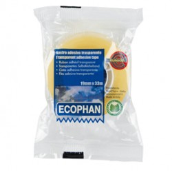 Nastro adesivo Ecophan - 19 mm x 33 mt - in caramella - trasparente - Eurocel