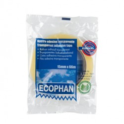 Nastro adesivo Ecophan - 19 mm x 66 mt - in caramella - trasparente - Eurocel