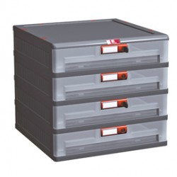 Cassettiera Mopla 104 bis - 4 cassetti - 45 x 46 x 42 cm - PP - Mobil Plastic