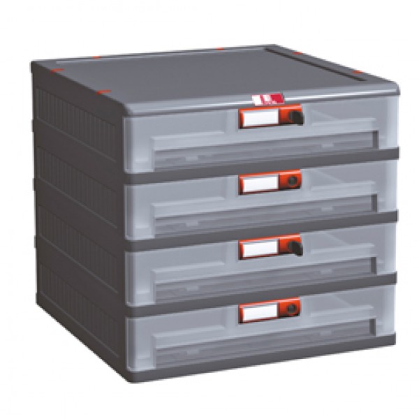 Cassettiera Mopla 104 bis - 4 cassetti - 45 x 46 x 42 cm - PP - Mobil Plastic Cassettiera Mopla 104 bis - 4 cassetti - 45 x 46 x 42 cm - PP - Mobil Plastic