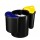 Cestino raccolta differenziata 516 - altezza 33,7 cm - diametro 26 cm -  nero/giallo/blu - Cep