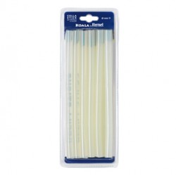 Colla termofusibile - in stick - lunghezza 20 cm - diametro 1,1 cm - Iternet - blister da 12 refill (227 gr)