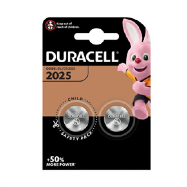 Pile litio - 3V - CR2025 - Duracell - blister 2 pile Pile litio - 3V - CR2025 - Duracell - blister 2 pile