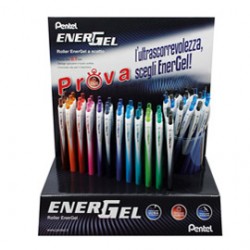Roller Energel Slim - 0,7 mm - colori assortiti - Pentel - expo 120 pezzi
