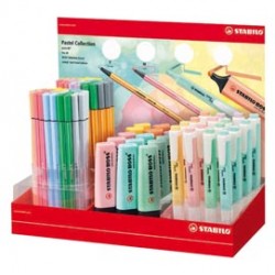 Pastel collection Boss, swing cool, Pen 68 e Point 88 - colori assortiti - Stabilo - espositore 111 pezzi