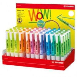 Evidenziatore Swing Cool - colori assortiti - Stabilo - expo 48 pezzi