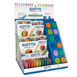 Matita colorata Stilnovo - astucci assortiti + accessori - Giotto - expo da banco 472 pezzi