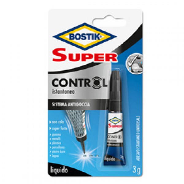 Colla istantanea universale Super Control - 3 gr - trasparente - Bostik Colla istantanea universale Super Control - 3 gr - trasparente - Bostik
